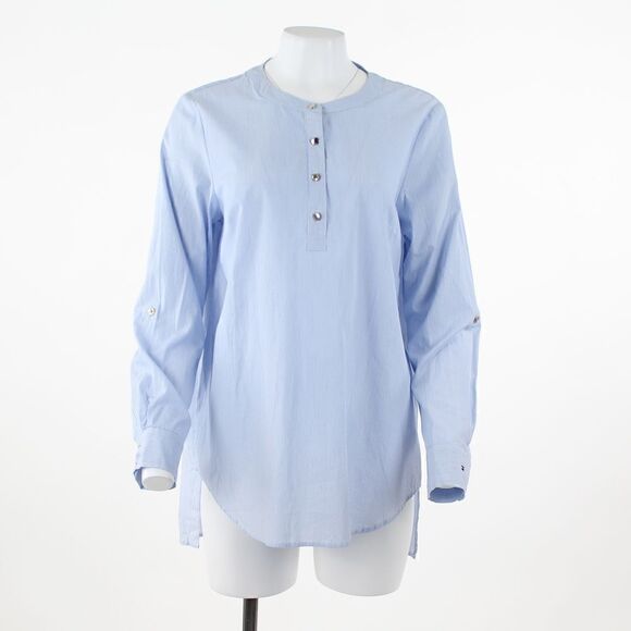 Tommy Hilfigier Blue Stripe T shirt with roll up sleeve - Picture 1 of 5